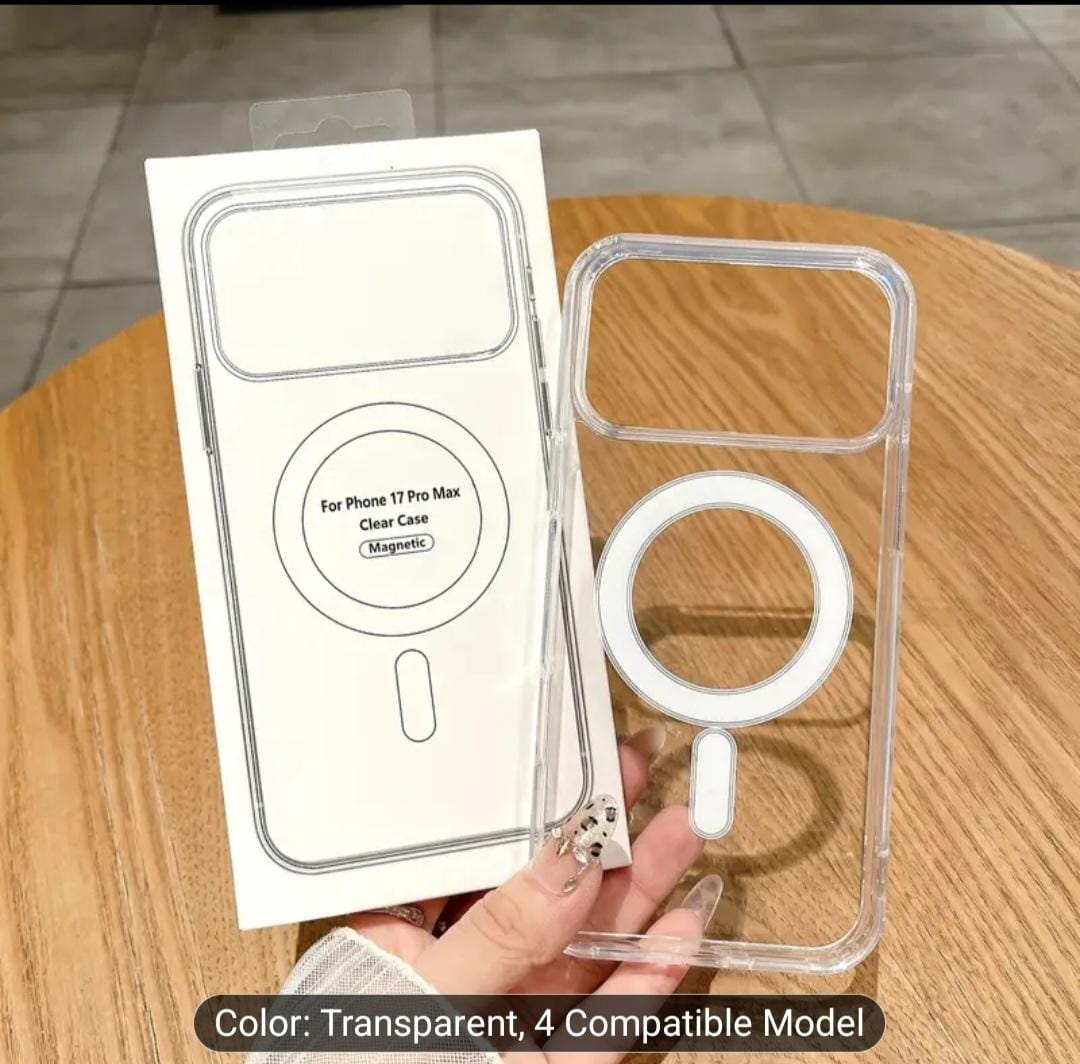 New Clear MagSafe Case for iPhone 17,  17Pro, 17 Pro Max Shockproof Wireless Charging Cover with Magnetic Feature