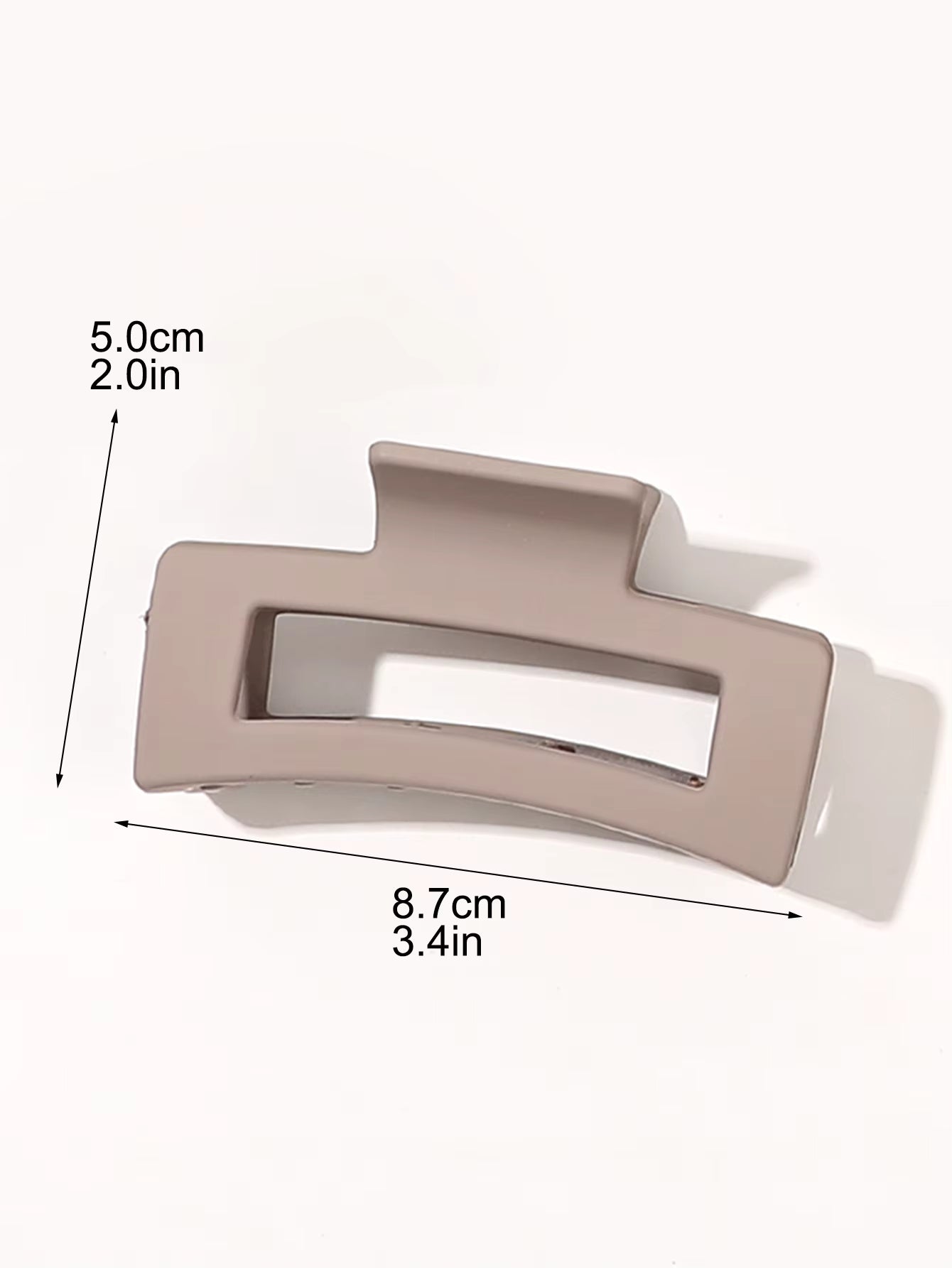 7 Pcs Big Hair Claw Clips 3.4" Non-slip Big Square Matte for Women Girls, Strong Hold Banana Clips for Thick Thin Hair