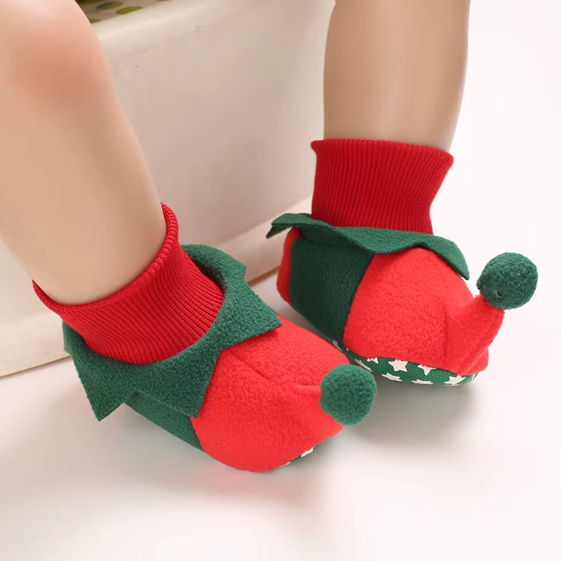 Christmas Winter New Role Playing Cute Cartoon Warm Shoes Baby Walking Shoes Winter 0-18 Months Baby