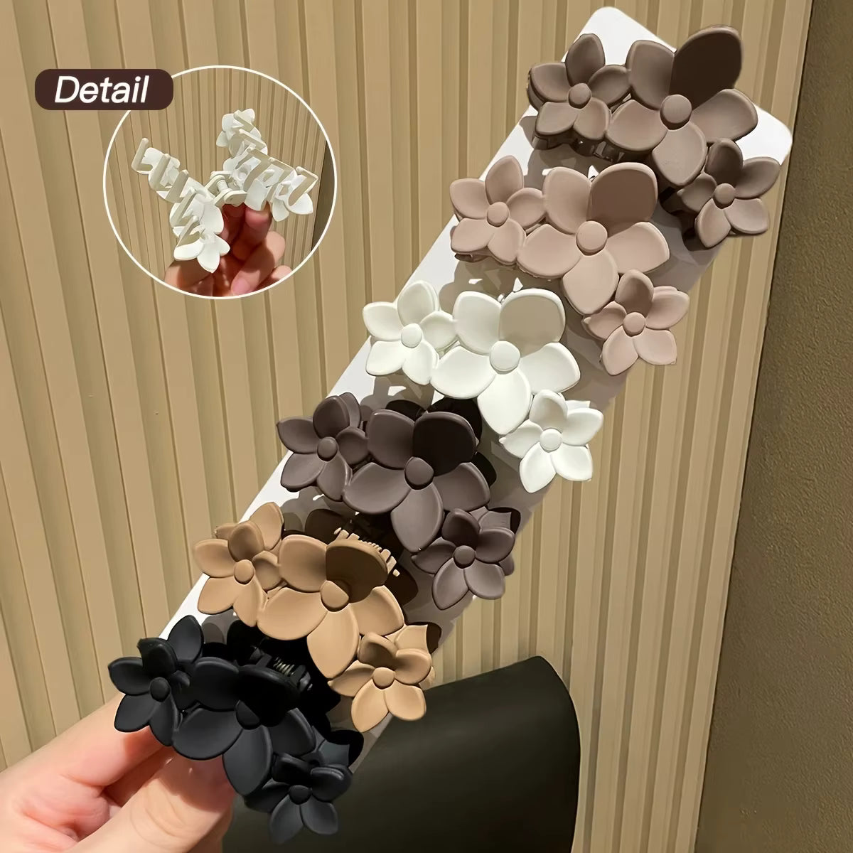 6Pcs Hairpin Women's Multiple Colors Stylish Minimalist Medium Flower Shark Clips Suitable for Daily Use Gift Hair Accessories