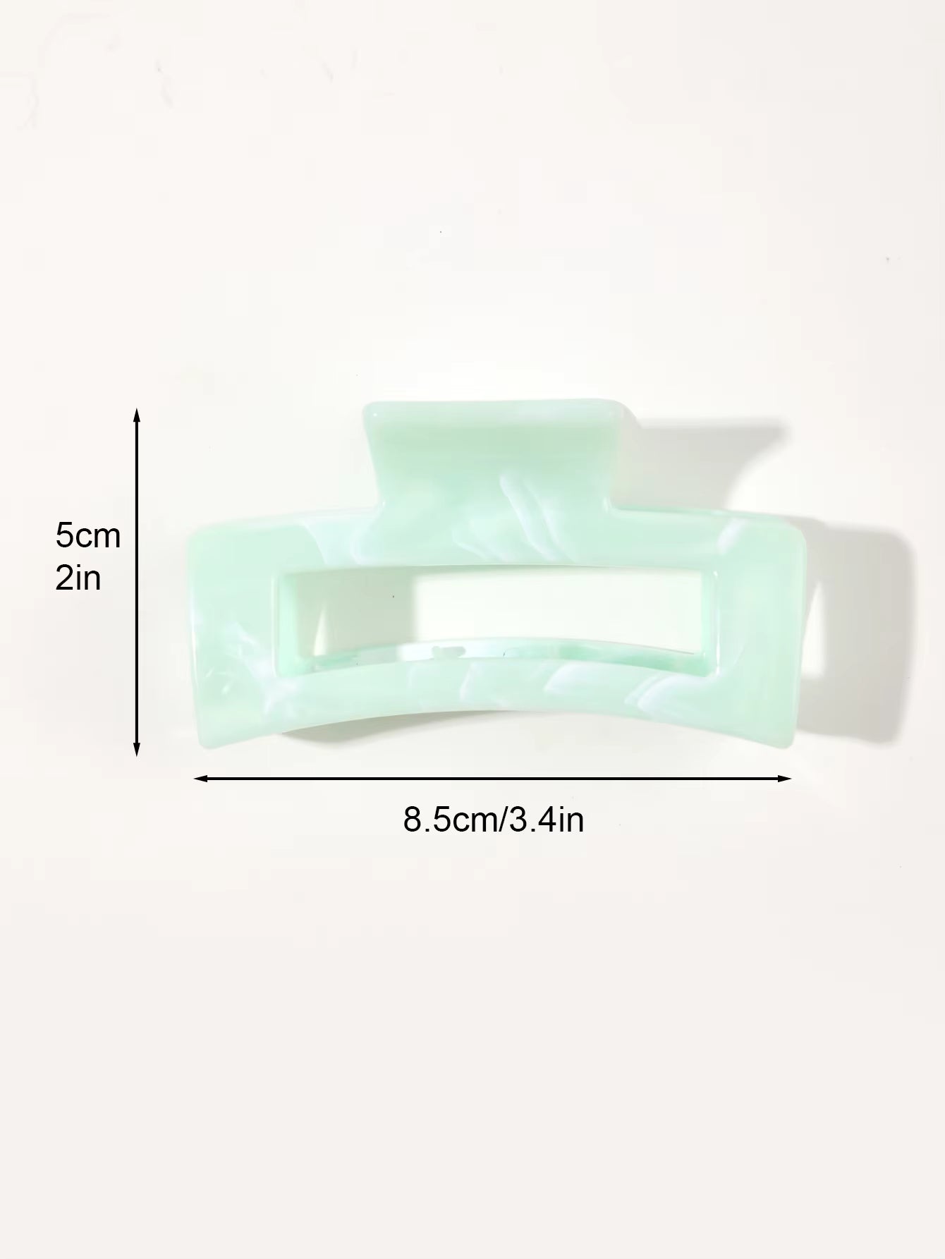 7 Pcs Big Hair Claw Clips 3.4" Non-slip Big Square Matte for Women Girls, Strong Hold Banana Clips for Thick Thin Hair
