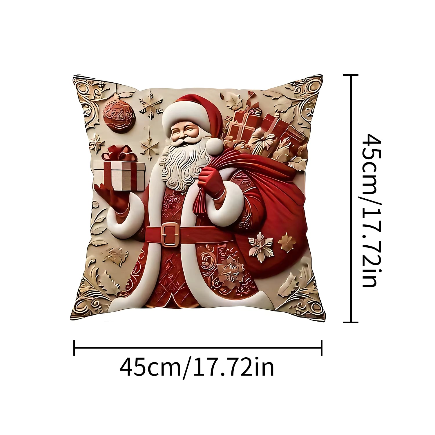 1pc, Christmas Old Man Elk Pillowcase, Christmas Party Decoration, Home Decoration, Bedding Decoration