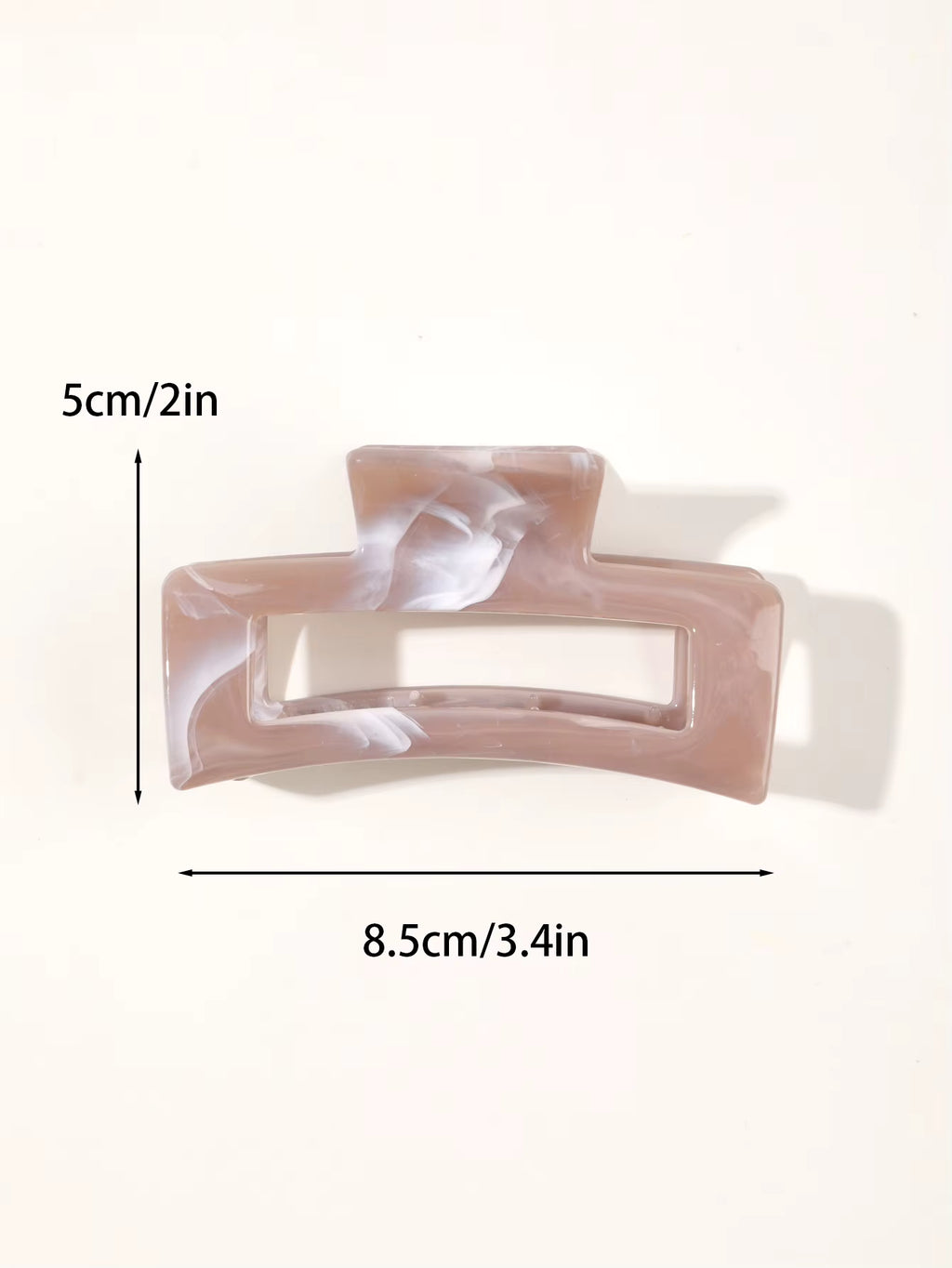 7 Pcs Big Hair Claw Clips 3.4" Non-slip Big Square Matte for Women Girls, Strong Hold Banana Clips for Thick Thin Hair