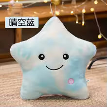 LED Light Star Plush Toy Soft Stuffed Star Pillow Doll Glowing Plush Baby Kid Toys Birthday Gift Home Deco