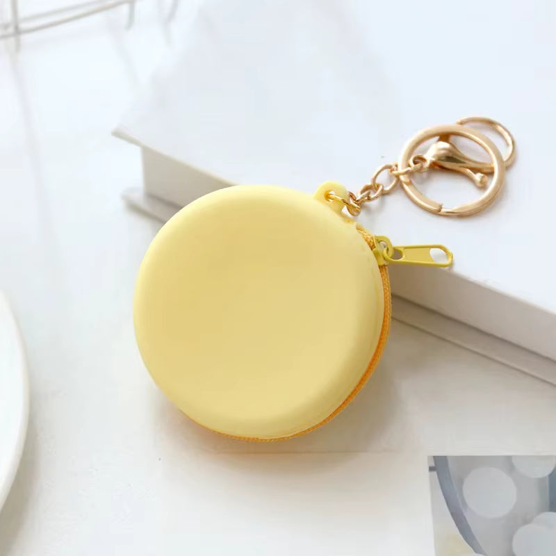 Candy Color Silicone Mini Round Coin Holder Case Coin Purses Women Girls Fashion Coin Purse Zipper Wallet For Kids Women Ladies