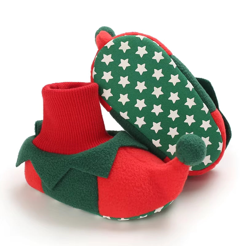 Christmas Winter New Role Playing Cute Cartoon Warm Shoes Baby Walking Shoes Winter 0-18 Months Baby