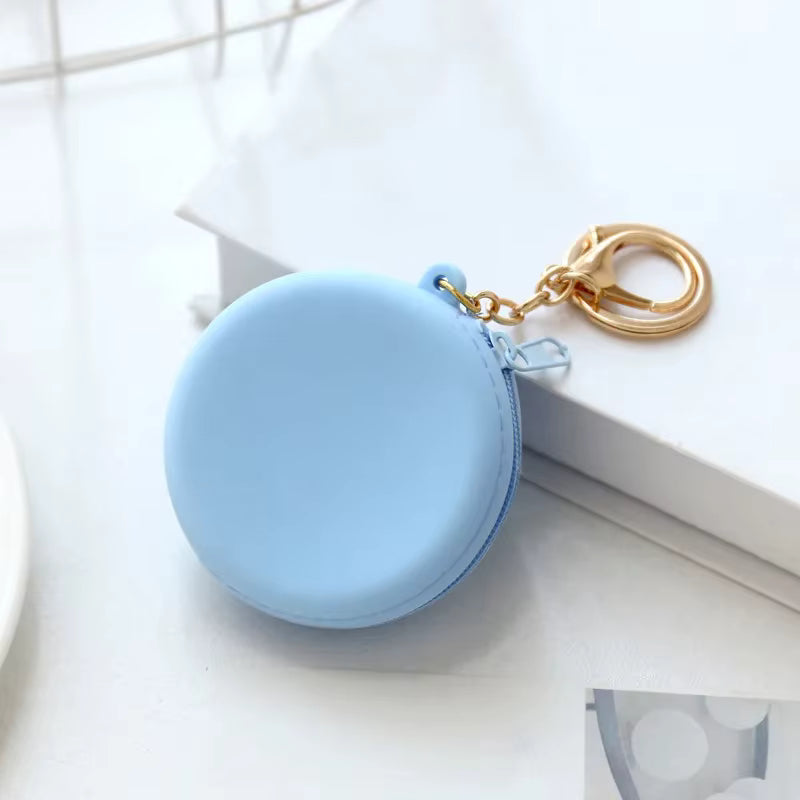 Candy Color Silicone Mini Round Coin Holder Case Coin Purses Women Girls Fashion Coin Purse Zipper Wallet For Kids Women Ladies