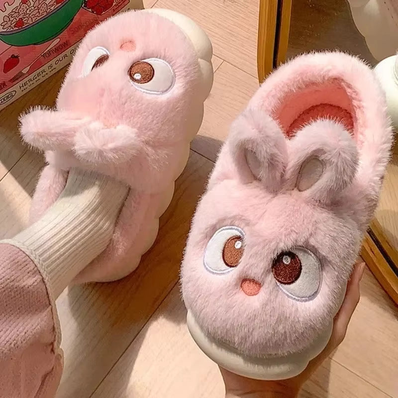 Women's Cotton Slippers Winter Indoor Home Warm and Velvet Household Parent-child Wool Cotton Shoes Women Wear Outside Winter
