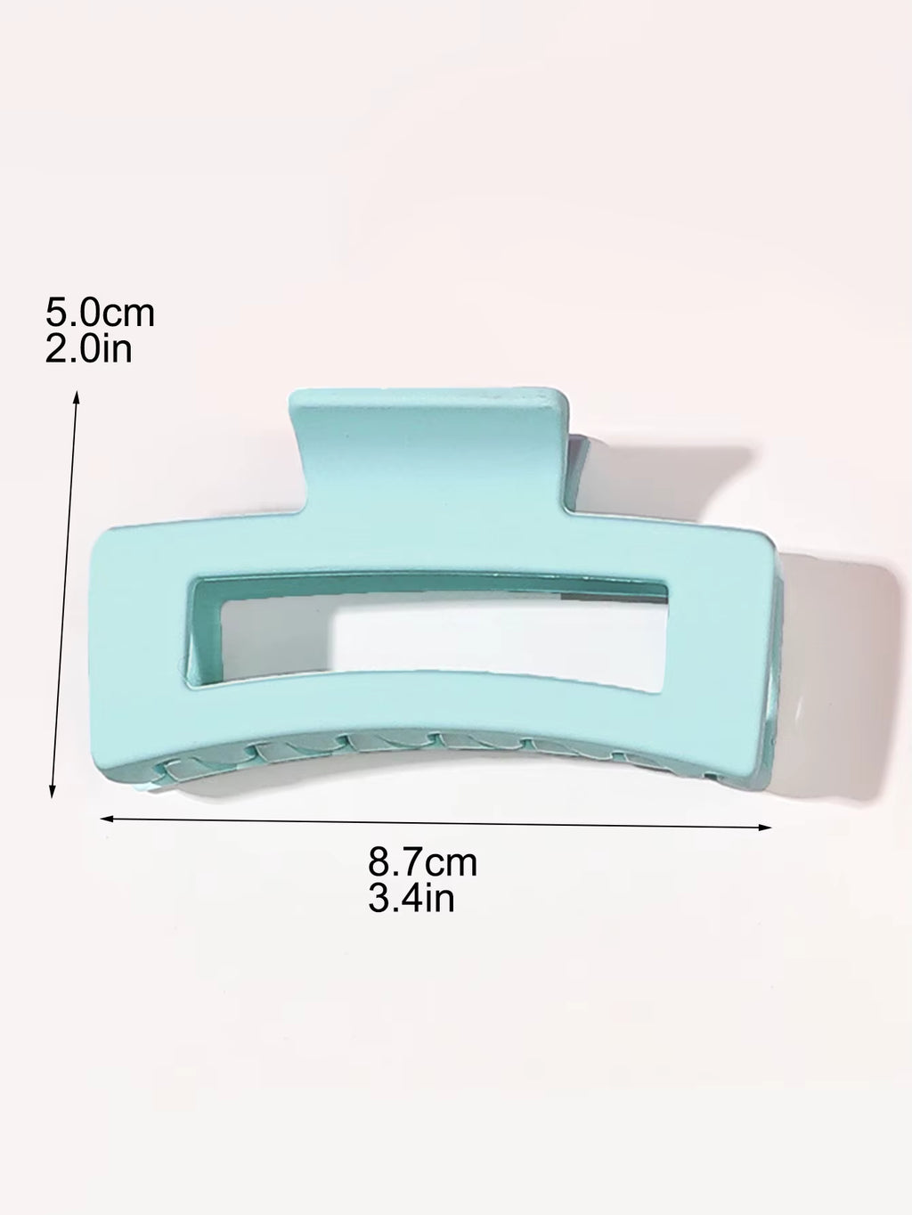 7 Pcs Big Hair Claw Clips 3.4" Non-slip Big Square Matte for Women Girls, Strong Hold Banana Clips for Thick Thin Hair