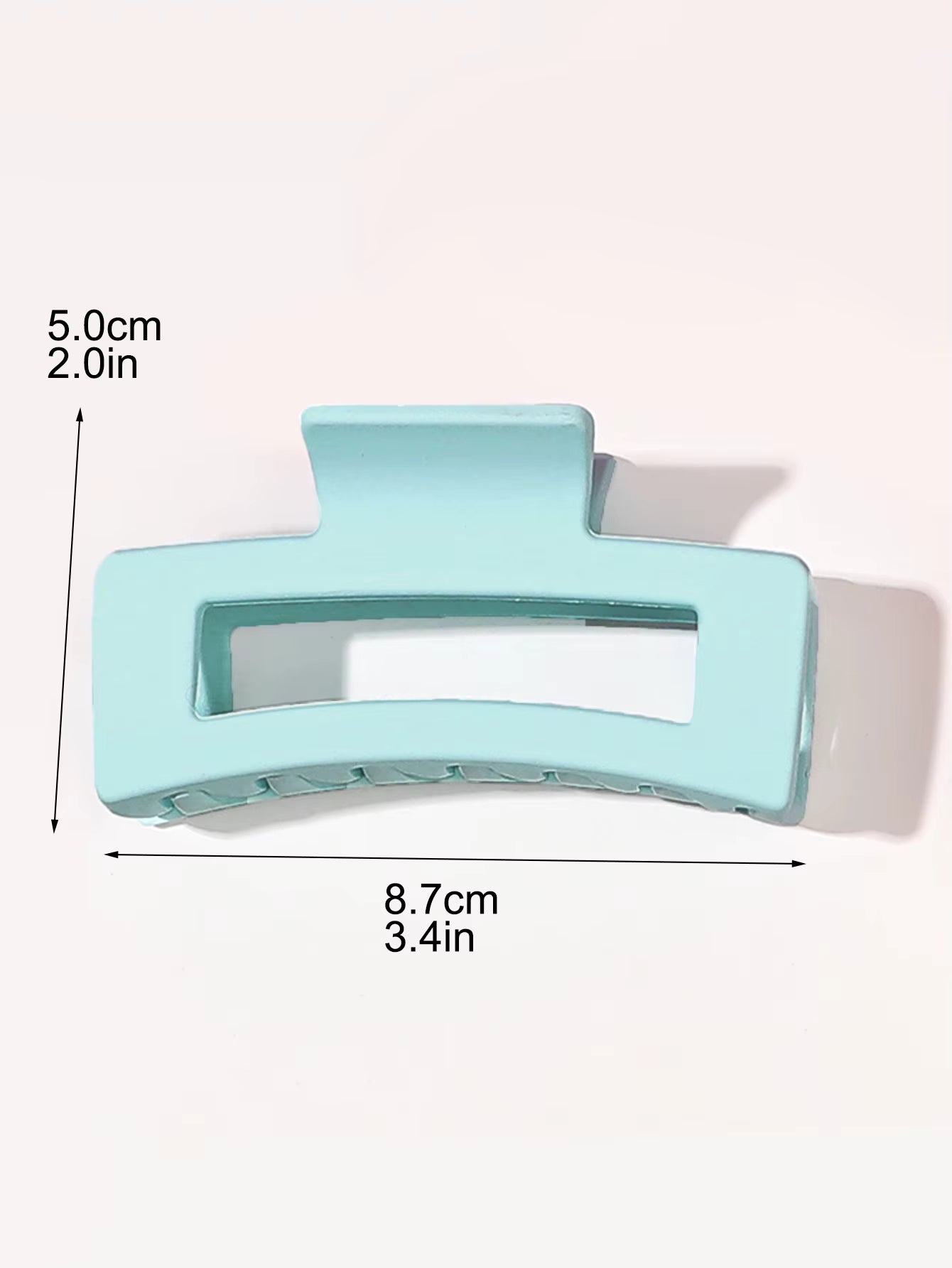 7 Pcs Big Hair Claw Clips 3.4" Non-slip Big Square Matte for Women Girls, Strong Hold Banana Clips for Thick Thin Hair