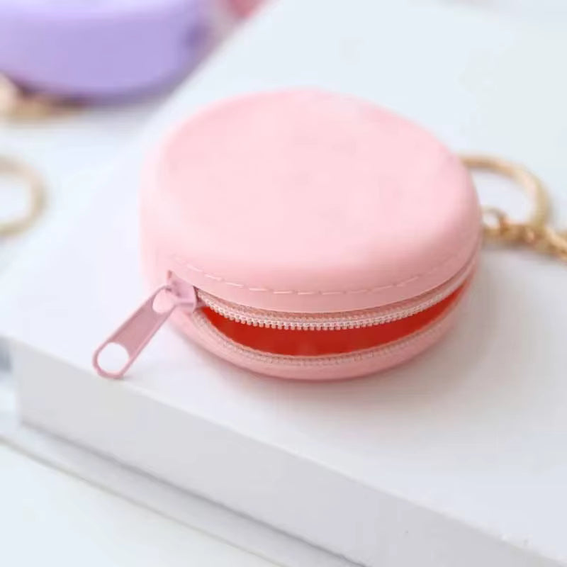 Candy Color Silicone Mini Round Coin Holder Case Coin Purses Women Girls Fashion Coin Purse Zipper Wallet For Kids Women Ladies