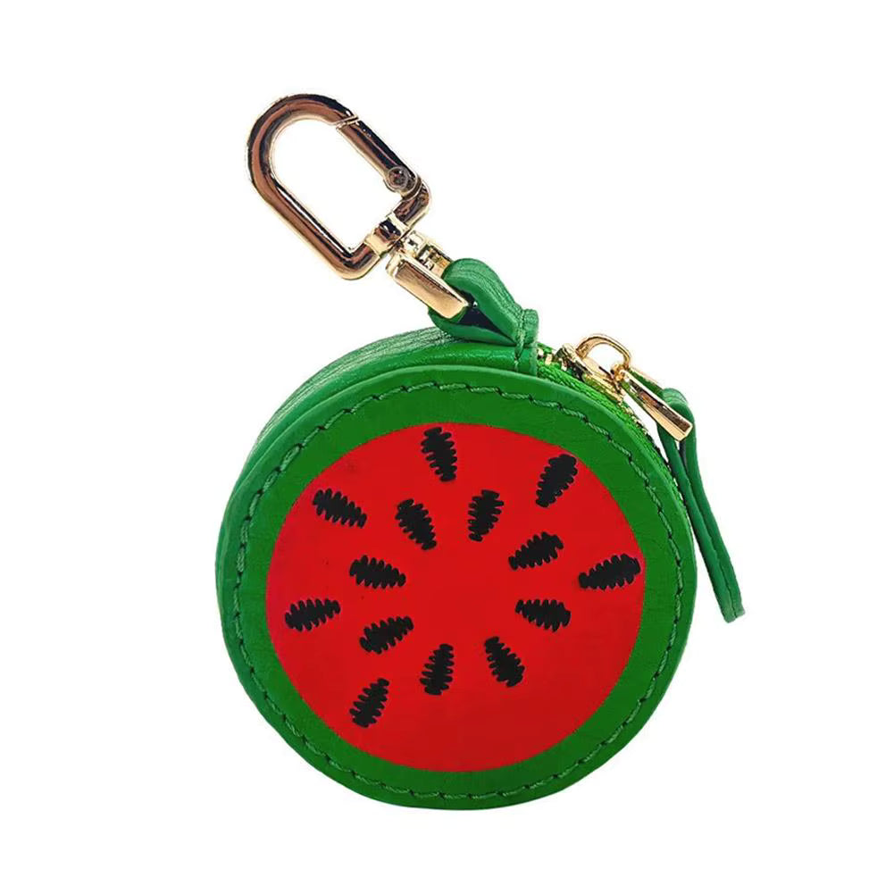Cute Strawberry Leather Bag Charm Y2k Keychain with Zipper Preppy Purse Charm Cute core Accessories Aesthetic Stuff