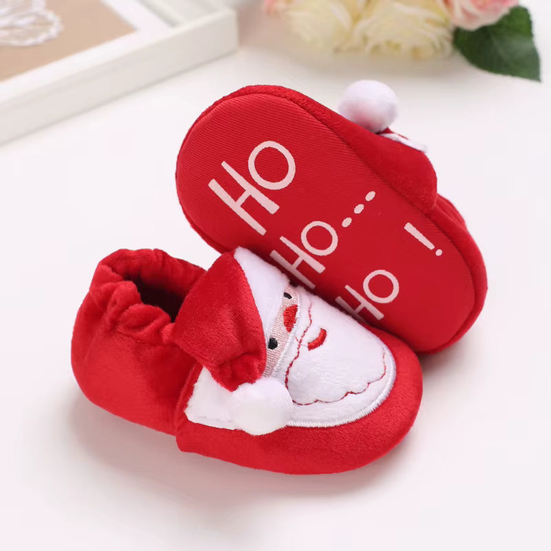 Christmas Baby Boots 0-18 Months Winter Warm First Walkers Soft Sole Boys Girls Holiday Party Cute shoes