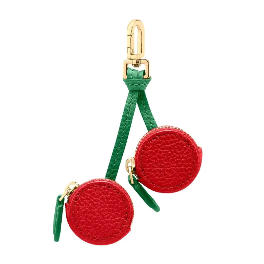 Cute Strawberry Leather Bag Charm Y2k Keychain with Zipper Preppy Purse Charm Cute core Accessories Aesthetic Stuff