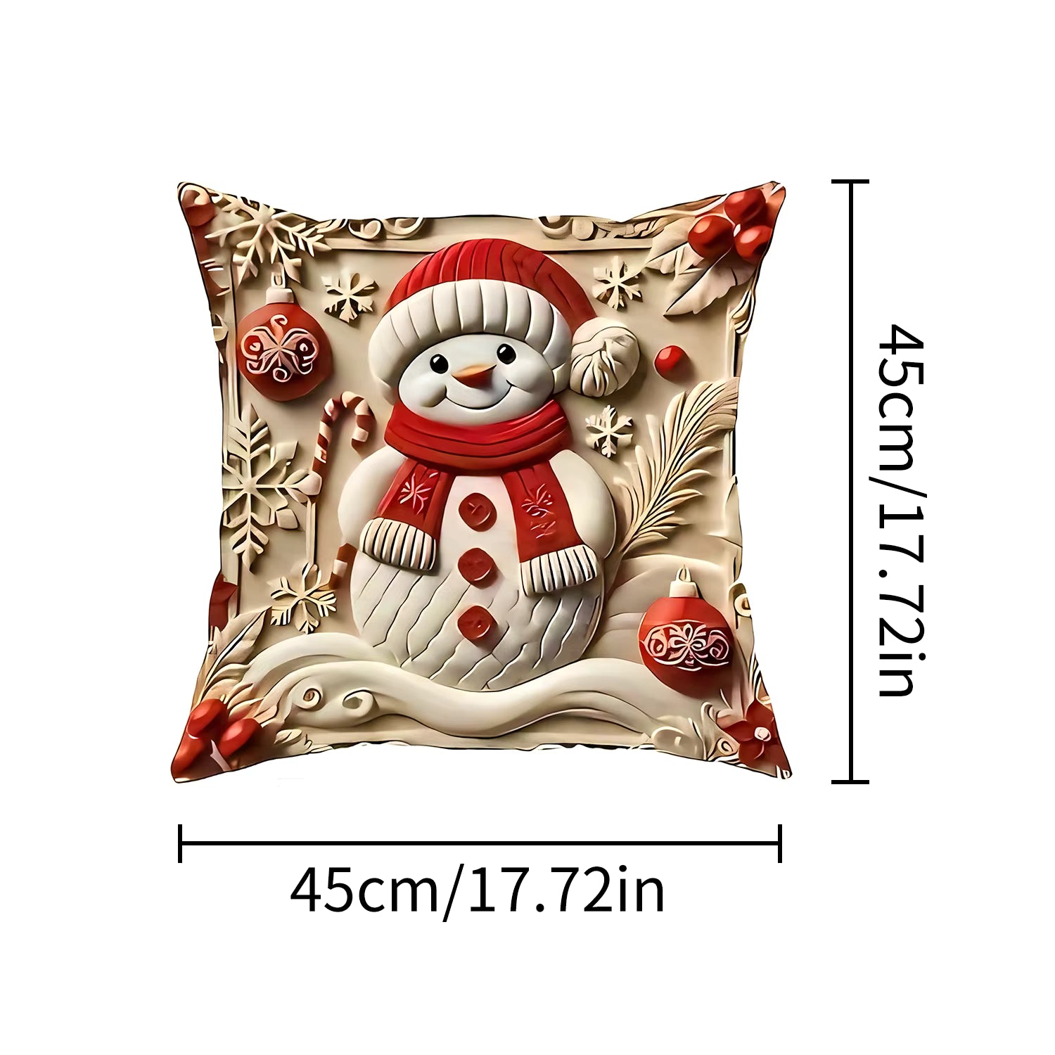 1pc, Christmas Old Man Elk Pillowcase, Christmas Party Decoration, Home Decoration, Bedding Decoration