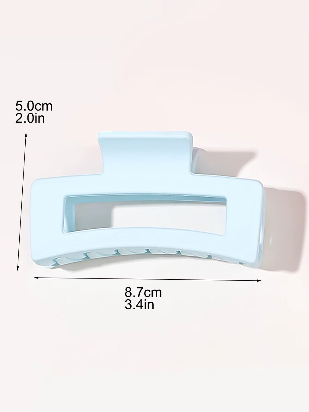 7 Pcs Big Hair Claw Clips 3.4" Non-slip Big Square Matte for Women Girls, Strong Hold Banana Clips for Thick Thin Hair