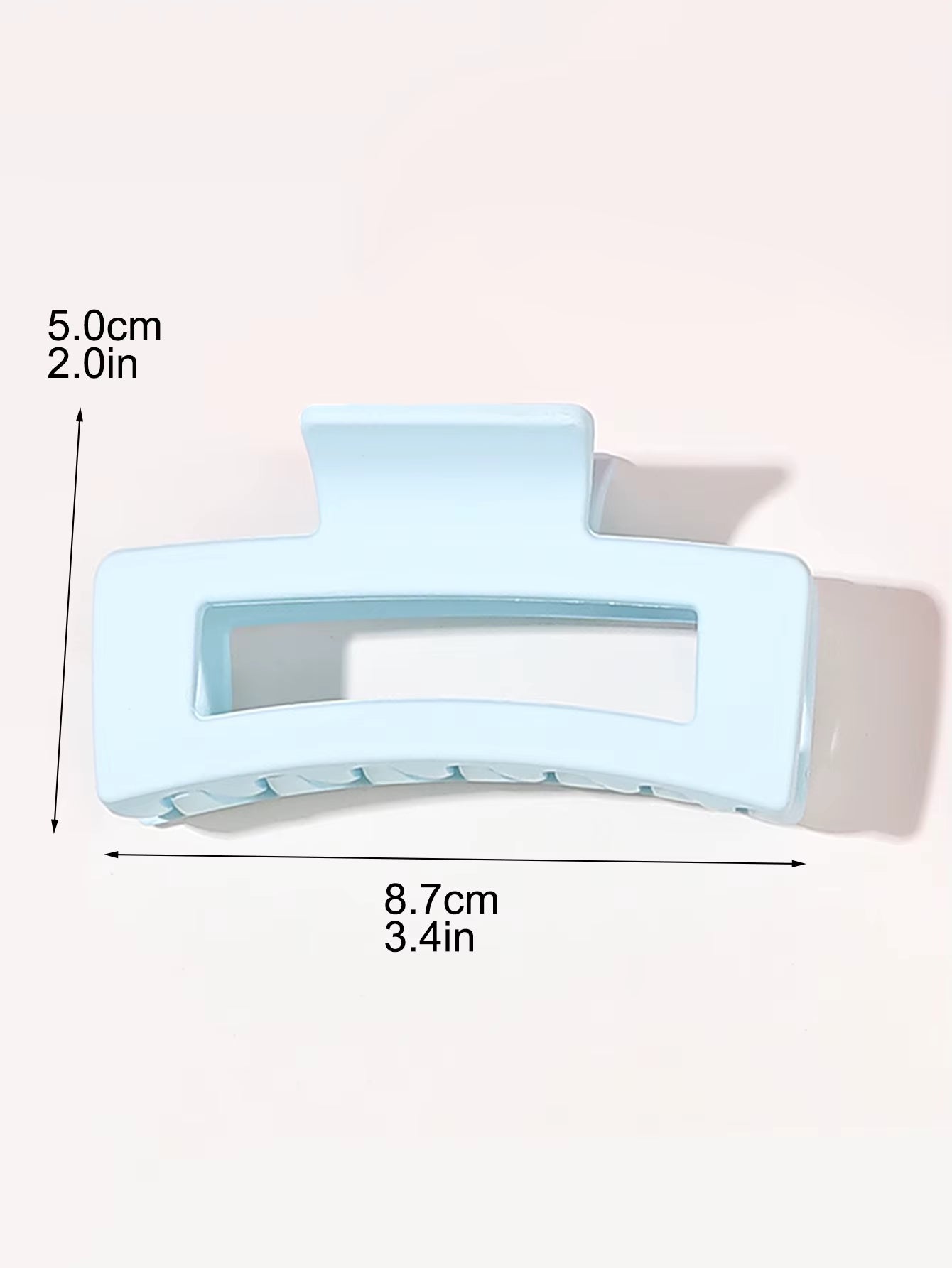 7 Pcs Big Hair Claw Clips 3.4" Non-slip Big Square Matte for Women Girls, Strong Hold Banana Clips for Thick Thin Hair
