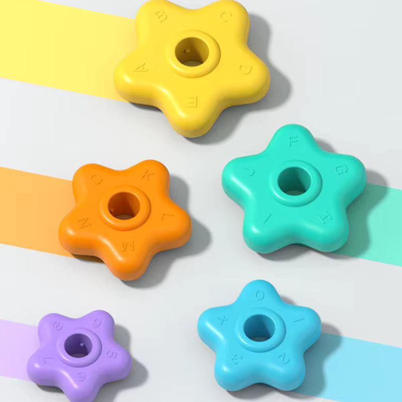 5 Layer Montessori Stacking Toys for Babies 0 12M Rainbow Ring Stacker Baby Stacking Tower for Toddlers Educational Learning Sensory Toy