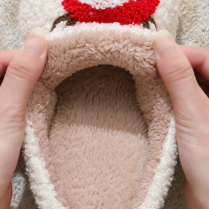 Winter Women's Warm Christmas Slippers Cute Pattern Indoor Soft Sole Comfortable Casual Gift and Home Shoes