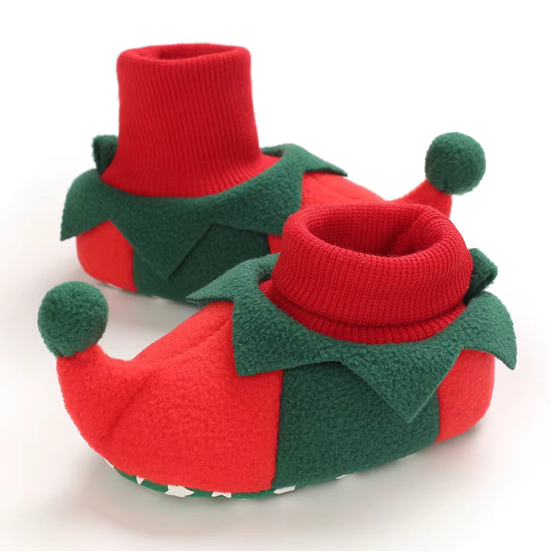 Christmas Winter New Role Playing Cute Cartoon Warm Shoes Baby Walking Shoes Winter 0-18 Months Baby