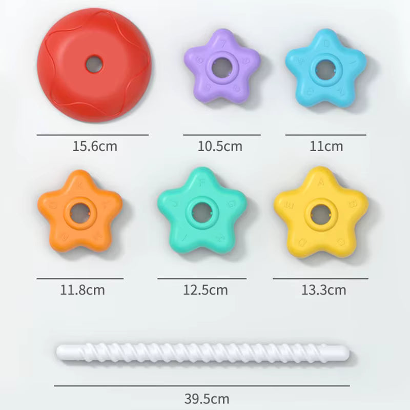 5 Layer Montessori Stacking Toys for Babies 0 12M Rainbow Ring Stacker Baby Stacking Tower for Toddlers Educational Learning Sensory Toy
