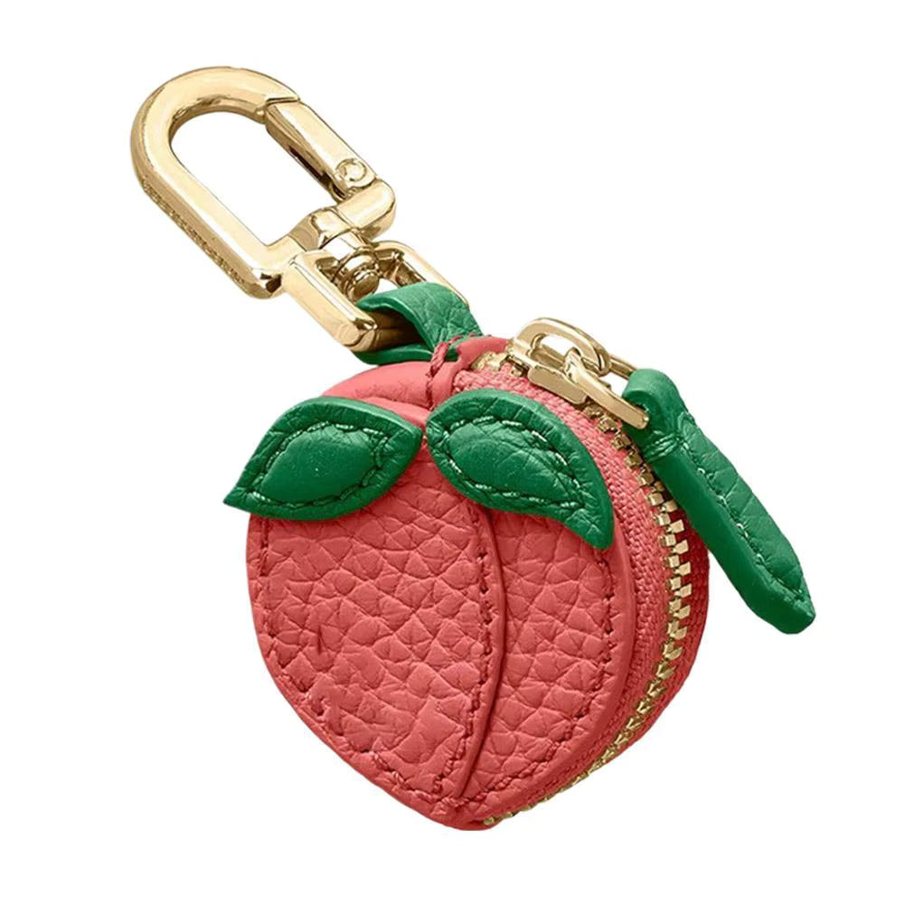 Cute Strawberry Leather Bag Charm Y2k Keychain with Zipper Preppy Purse Charm Cute core Accessories Aesthetic Stuff