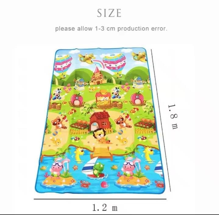 Baby Play Mat 180x120x0.3cm Children Crawling Carpet Toys for Kid Game Activity Gym Waterproof Rug Outdoor Indoor Soft Floor