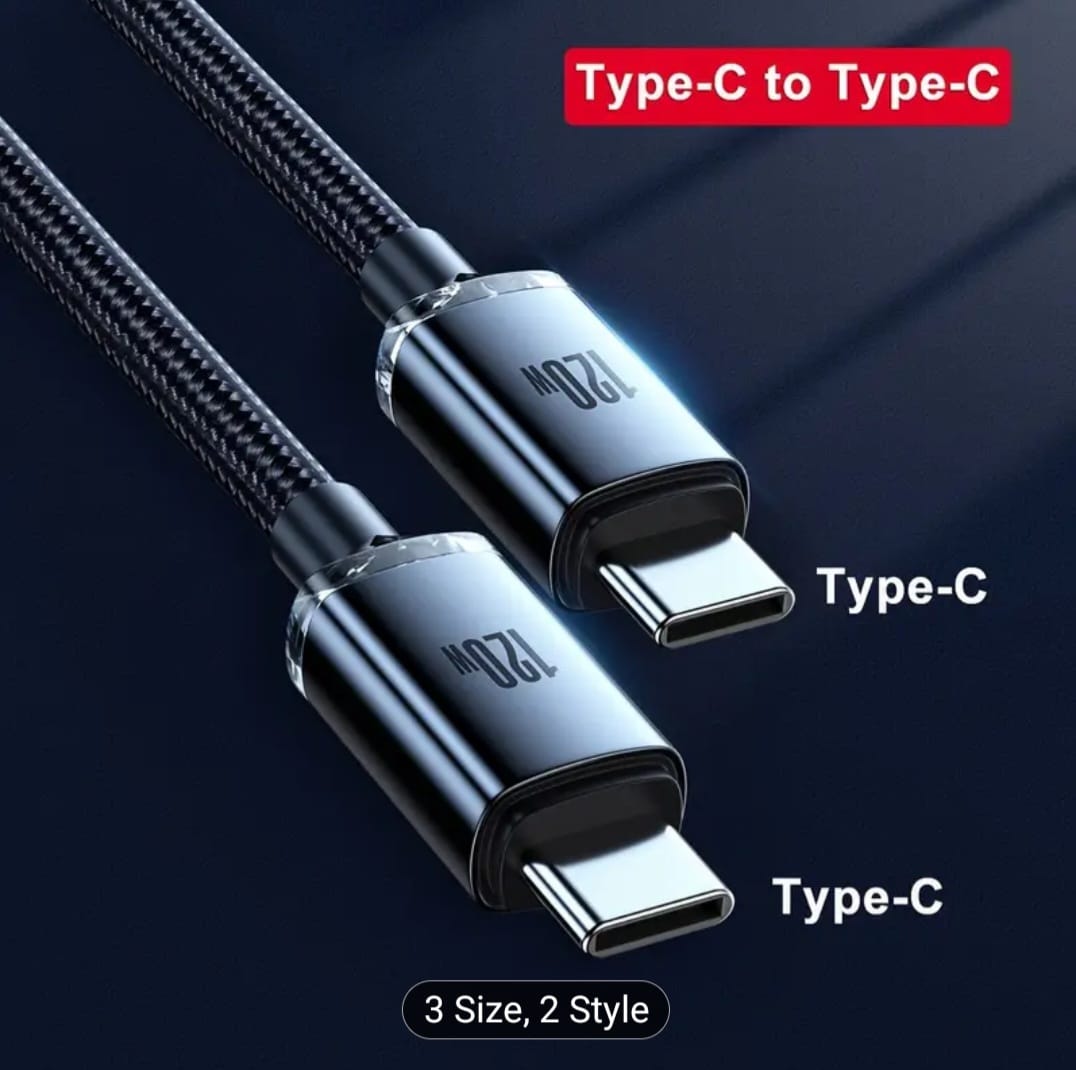 120W Type C To Type C Cable  Super Fast Charging