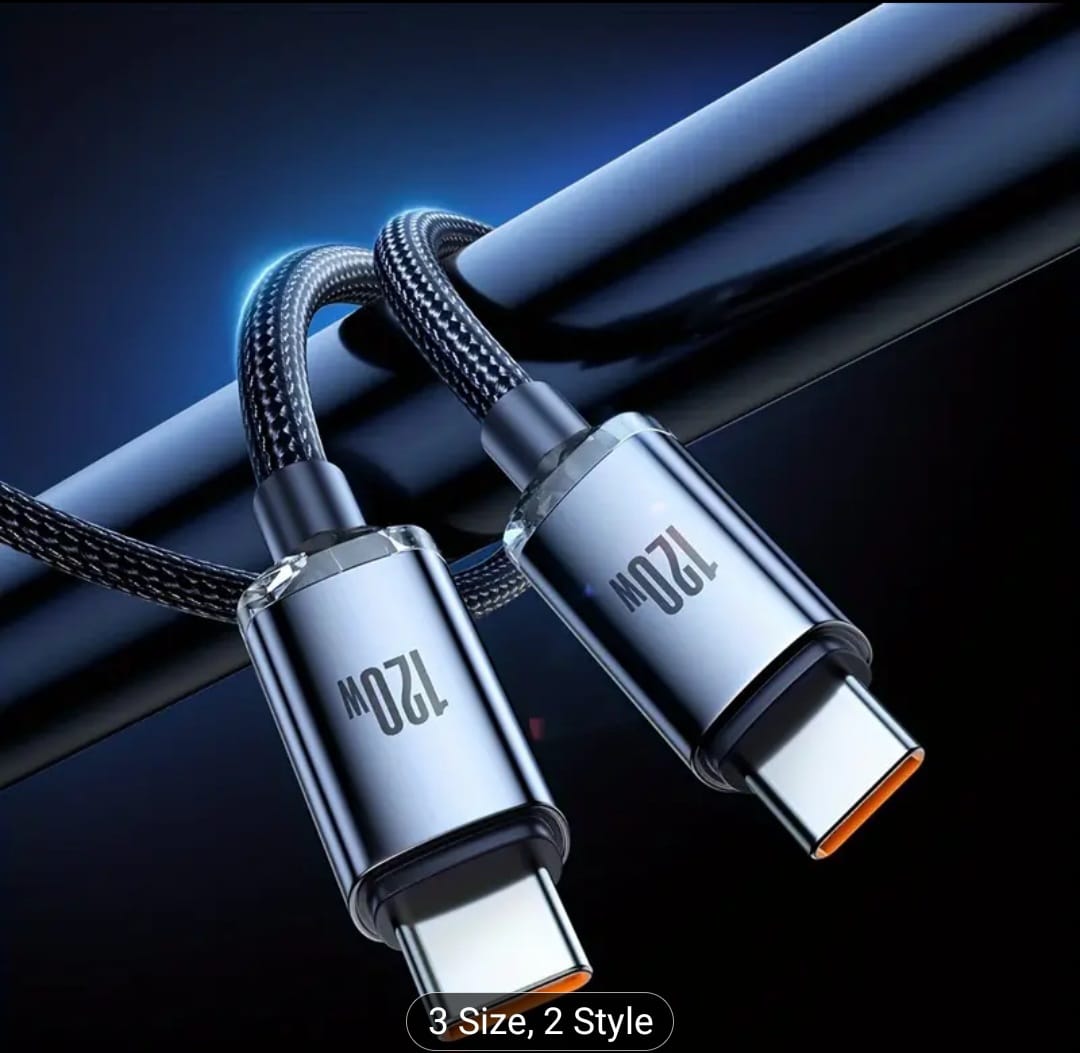 120W Type C To Type C Cable  Super Fast Charging
