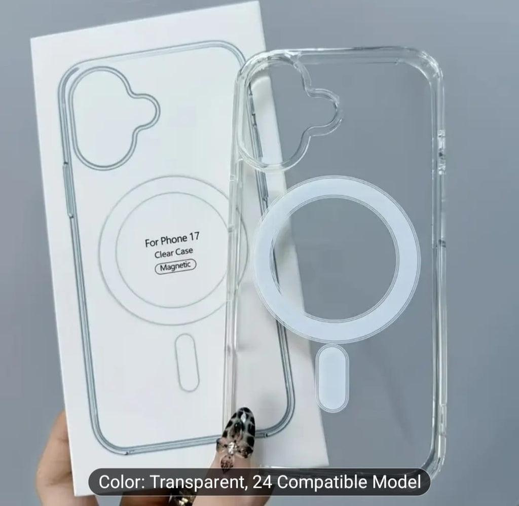 New Clear MagSafe Case for iPhone 17,  17Pro, 17 Pro Max Shockproof Wireless Charging Cover with Magnetic Feature