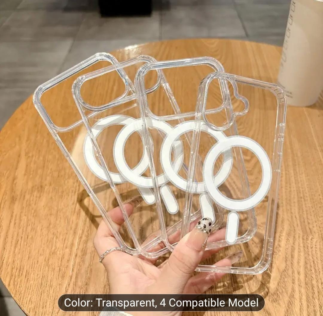 New Clear MagSafe Case for iPhone 17,  17Pro, 17 Pro Max Shockproof Wireless Charging Cover with Magnetic Feature