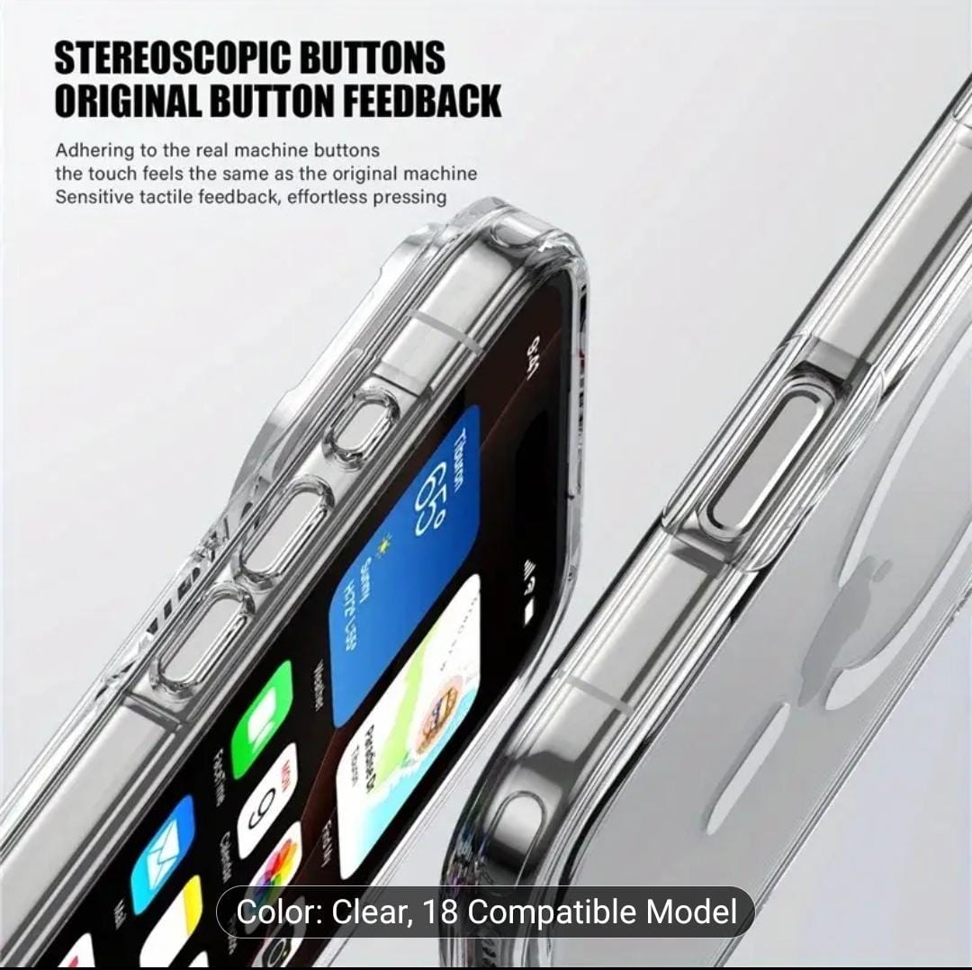 New Clear MagSafe Case for iPhone 17,  17Pro, 17 Pro Max Shockproof Wireless Charging Cover with Magnetic Feature