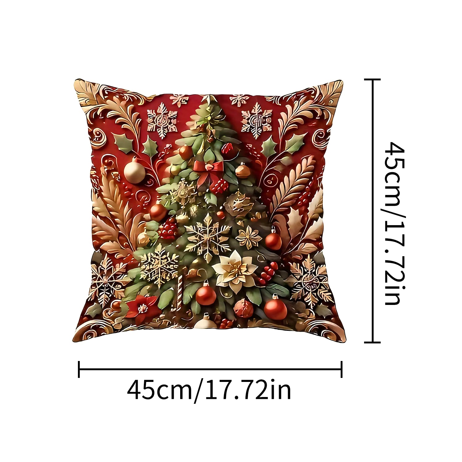 1pc, Christmas Old Man Elk Pillowcase, Christmas Party Decoration, Home Decoration, Bedding Decoration