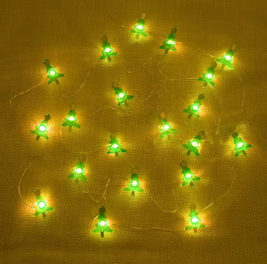 2M Christmas Santa Claus Snowflake LED Light String Garland Xmas Tree Fairy Light Christmas Decoration for Home New Year celebrations