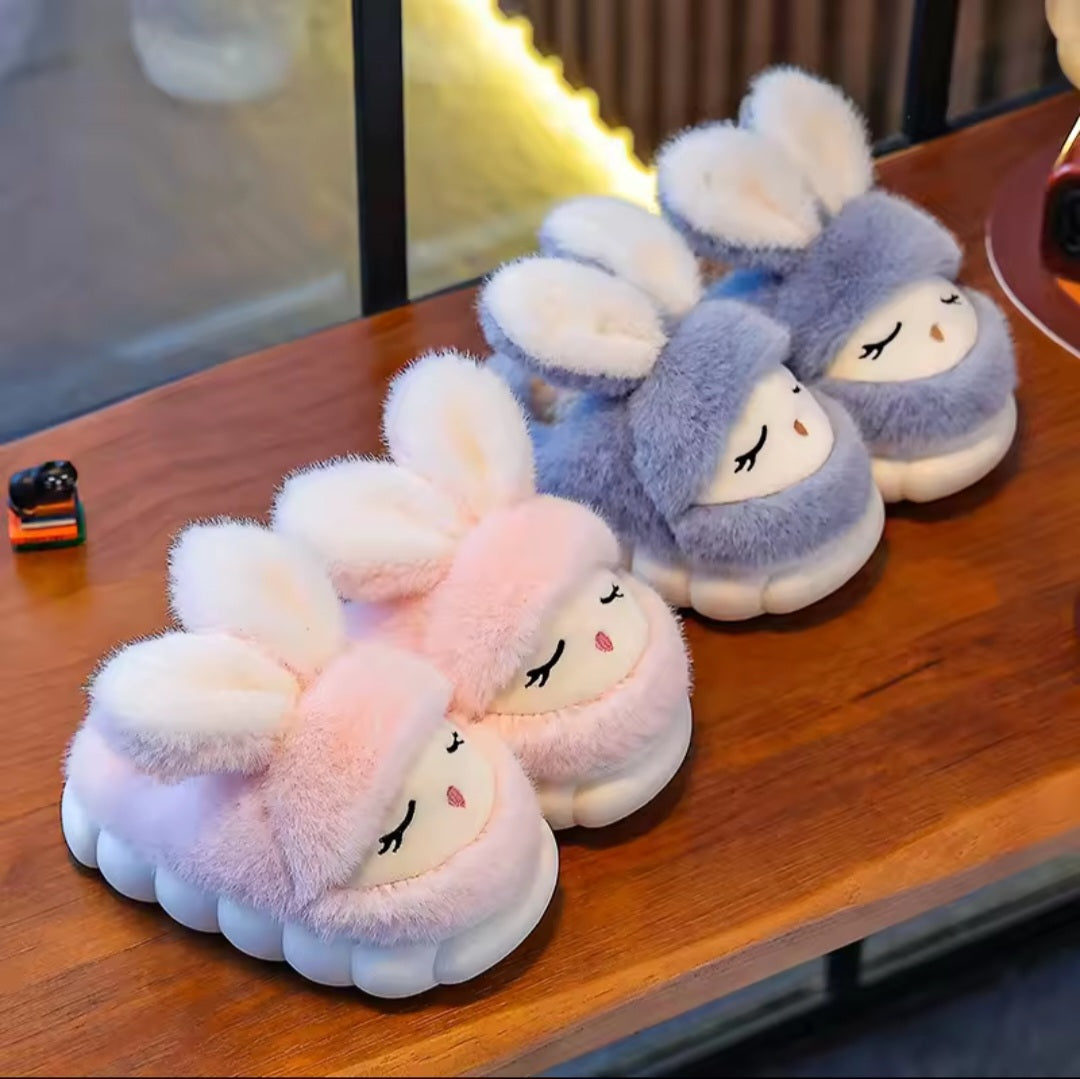 2025 New Winter Kids Plush Slippers CartoonChildren's Indoor Slides Non-Slip Soft Mule Girls Boys Warm House Cotton Shoes