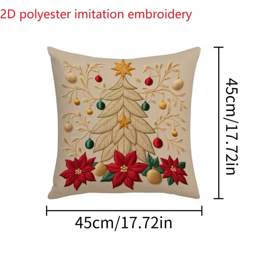 1pc, Christmas Old Man Elk Pillowcase, Christmas Party Decoration, Home Decoration, Bedding Decoration