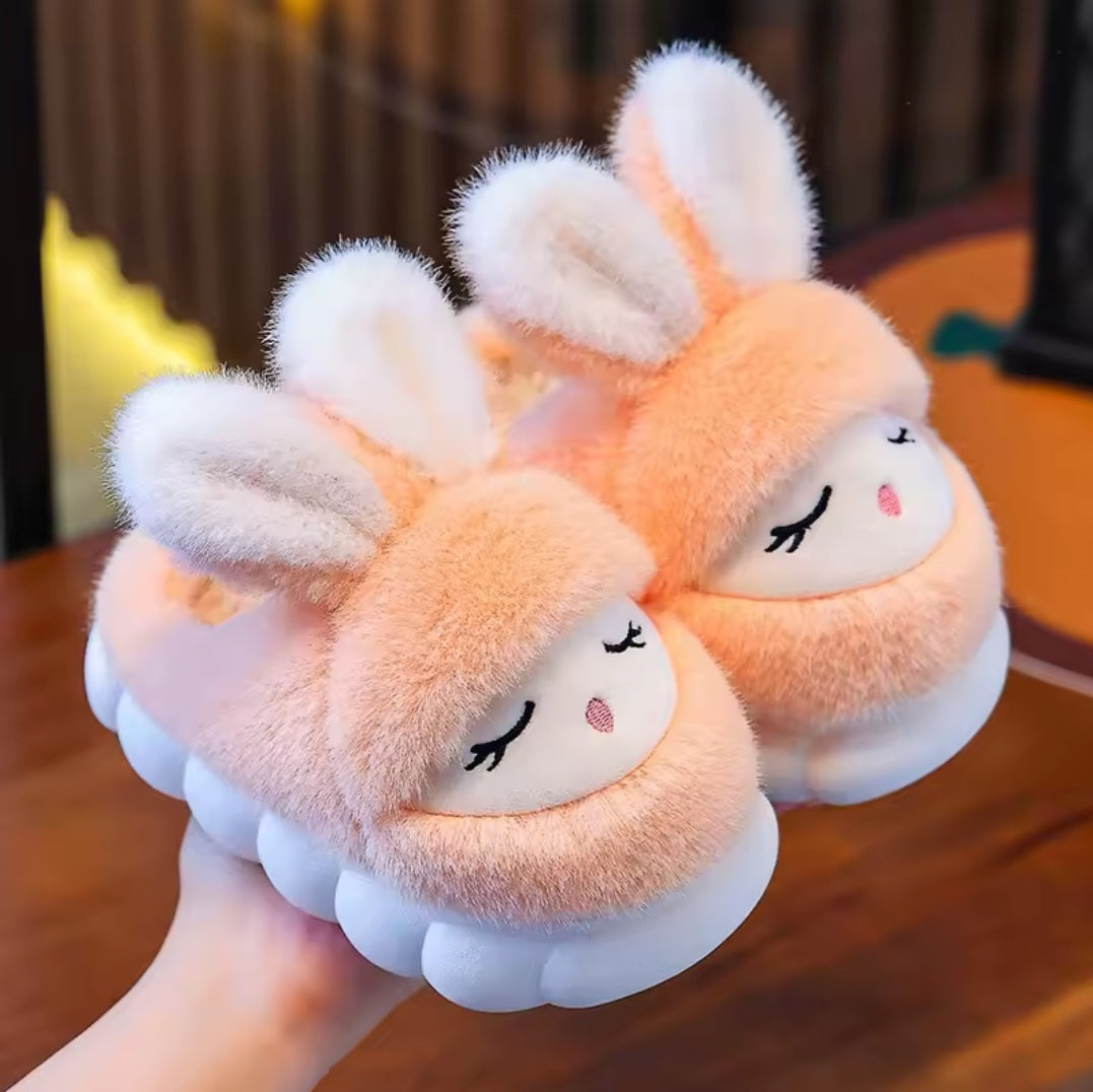 2025 New Winter Kids Plush Slippers CartoonChildren's Indoor Slides Non-Slip Soft Mule Girls Boys Warm House Cotton Shoes